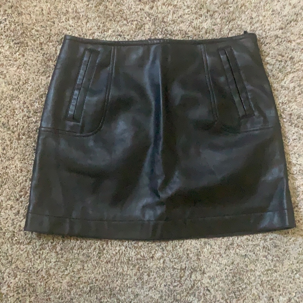 NWT faux leather skirt